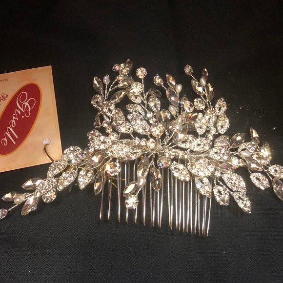 Simple Silver Headpiece with Hair Comb main image 3